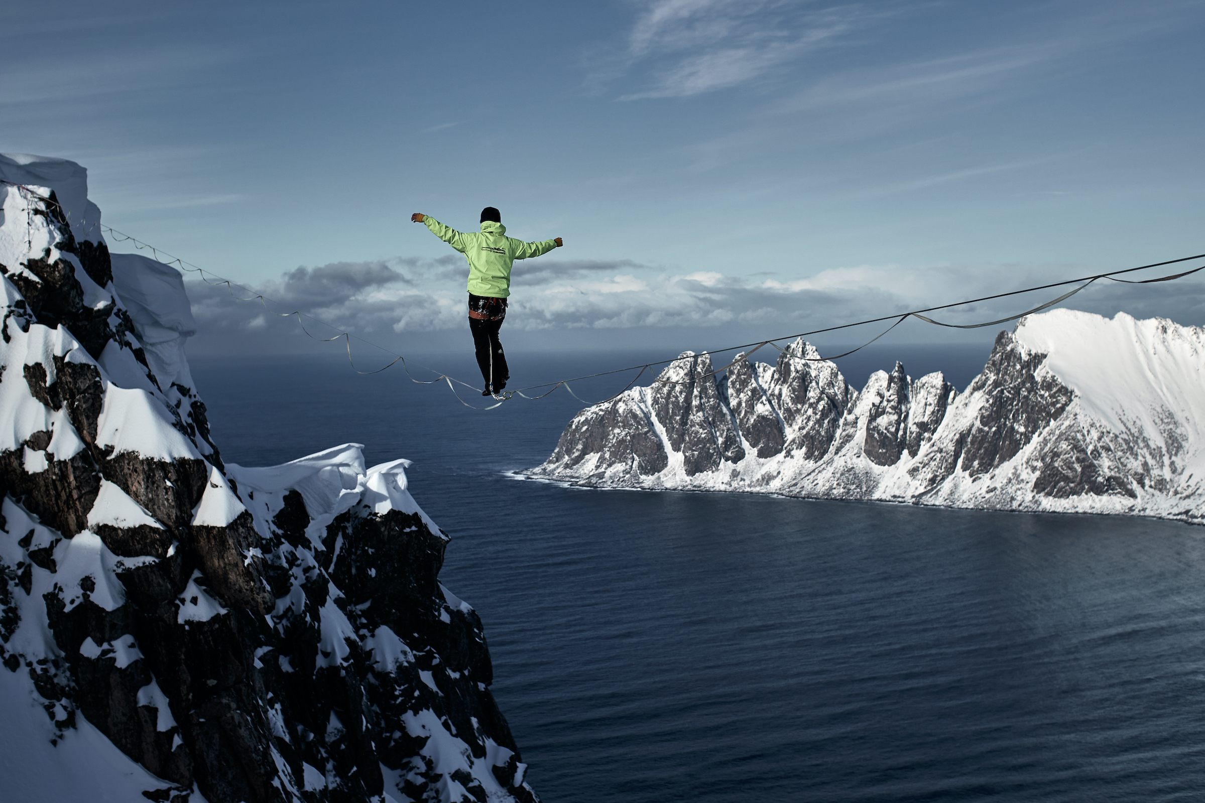 Extreme Sports: Slacklining Over the Arctic Circle