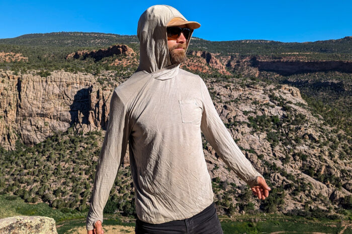 testing the Free Fly Bamboo Lightweight Hoodie sun protection